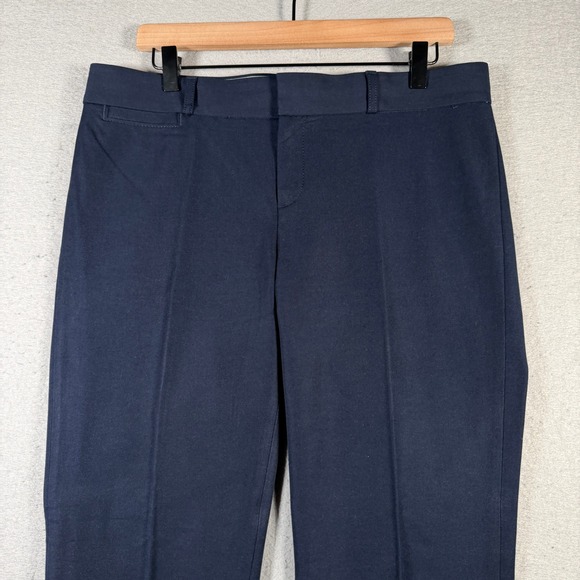 Banana Republic Sloan Navy Blue Straight Leg Career Pants Women's Size 10 - Picture 3 of 12